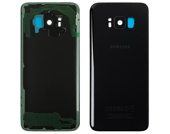 Задняя крышка корпуса для Samsung G950F Galaxy S8, черный со стеклом камеры