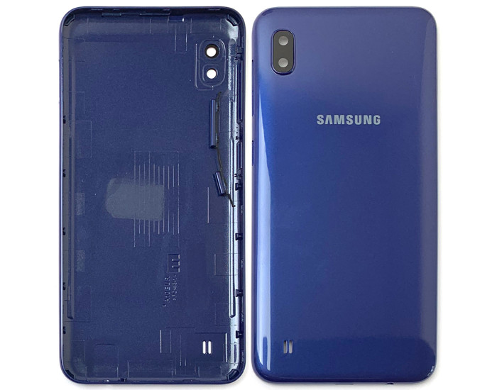 Задняя крышка корпуса для Samsung A105 Galaxy A10 2019, со стеклом камеры, Blue