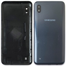 Задняя крышка корпуса для Samsung A105 Galaxy A10 2019, со стеклом камеры, Black