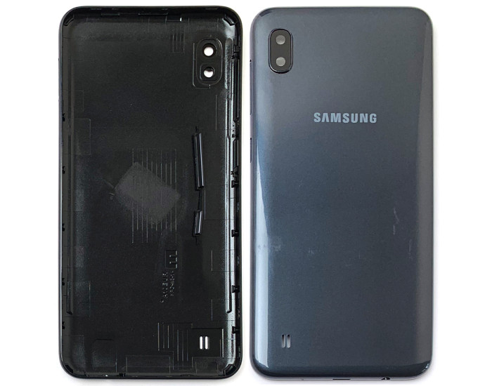 Задняя крышка корпуса для Samsung A105 Galaxy A10 2019, со стеклом камеры, Black