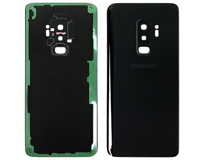 Задняя крышка корпуса для Samsung G965F Galaxy S9 Plus, черная со стеком камеры