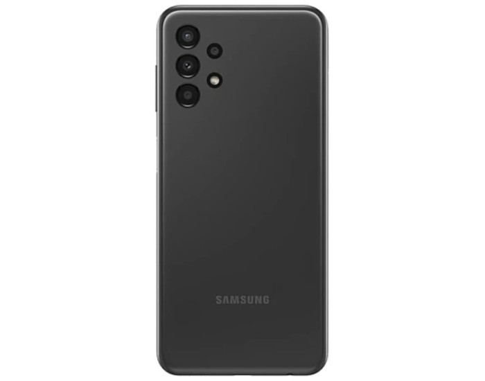 Задняя панель корпуса для Samsung A135/A137 Galaxy A13, черная со стеклом камеры