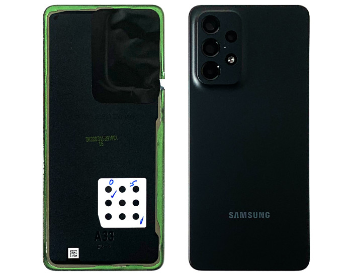Задняя панель корпуса для Samsung A336B Galaxy A33 5G, черная со стеклом камеры