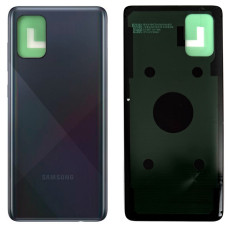 Задняя панель корпуса для Samsung A715F Galaxy A71 - 2020, черная оригинал
