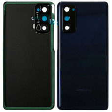 Задняя панель корпуса для Samsung G781 Galaxy S20 FE, синий со стеклом камеры, Cloud Navy Blue