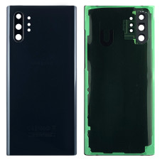 Задняя панель корпуса для Samsung N975 Note 10 Plus, черная со стеклом камеры