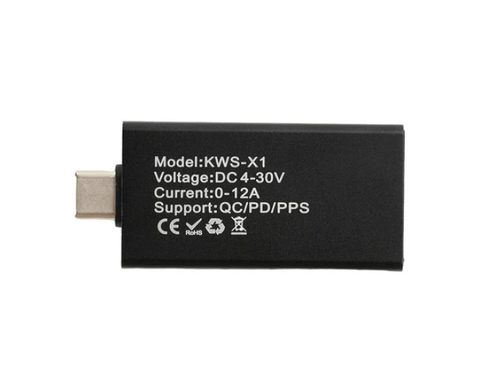 Тестер Type-C цифровой KWS-X1 (4V-30V 12A)