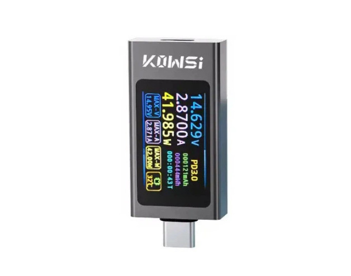 Тестер Type-C цифровой KWS-X1 (4V-30V 12A)