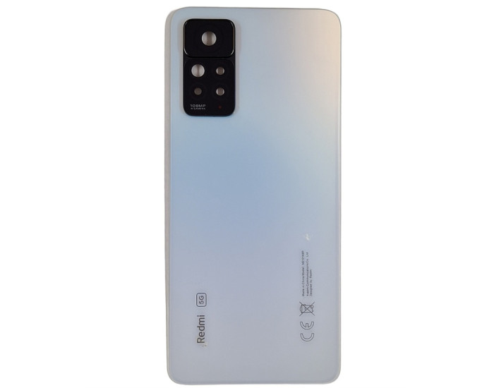 Задняя крышка для Xiaomi Redmi Note 11 Pro 4G/5G (Белая / Pearl White) со стеклом камеры