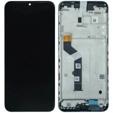 Дисплей з сенсорним екраном (модуль) Motorola XT2083 Moto G9 Play, чорний з рамкою, оригінал