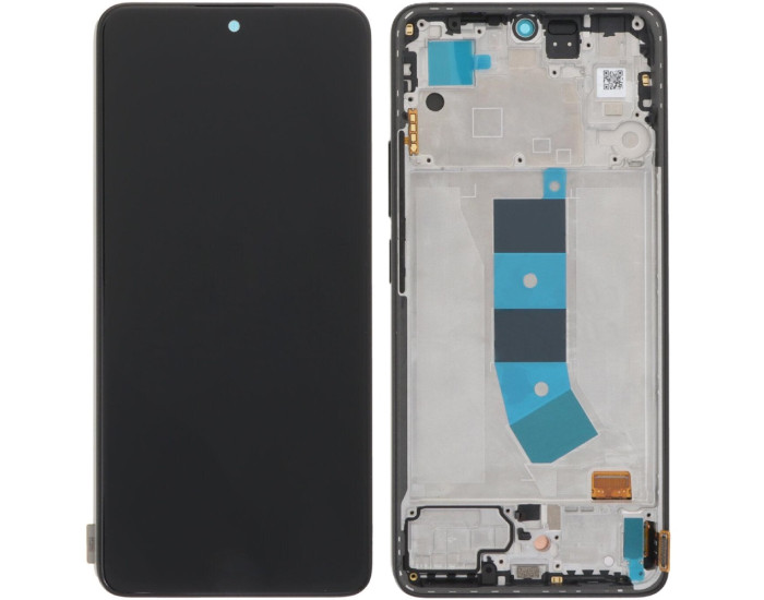 Дисплей с сенсорным экраном (модуль) Xiaomi Redmi Note 13 4G, черный с рамкой, оригинал
