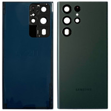 Задня панель корпуси для Samsung S908B Galaxy S22 Ultra 5G, зелена з склом камери, оригінал