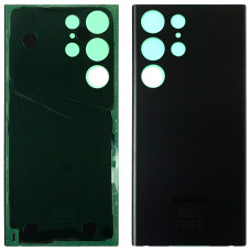 Задняя панель корпуса для Samsung S918B Galaxy S23 Ultra, черная, оригинал