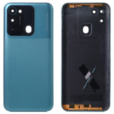 Задняя кришка для Tecno Spark Go 2022 (KG5m) зеленая, Turquoise Cyan со стеклом камеры