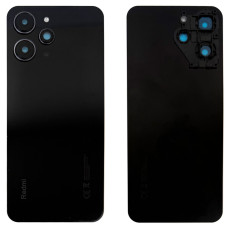 Задняя кришка для Xiaomi Redmi 12, Midnight Black со стеклом камеры, оригинал 