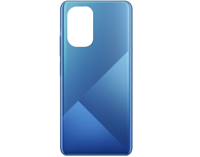 Задняя крышка для Xiaomi Poco F3 /Redmi K40, синяя с лого Redmi