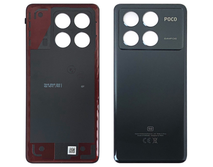 Задняя крышка для Xiaomi Poco X6 Pro, черный оригинал