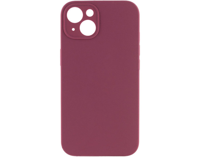 Чехол-силикон оригинал Full Camera Soft Matte iPhone 13 (Бордовый / Plum)