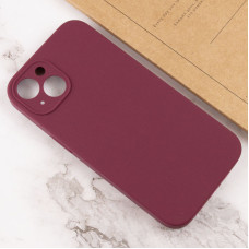 Чехол-силикон оригинал Full Camera Soft Matte iPhone 13 (Бордовый / Plum)