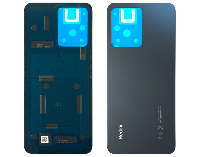 Задняя крышка для Xiaomi Redmi Note 12 4G, Onyx Grey со стеклом камеры, оригинал