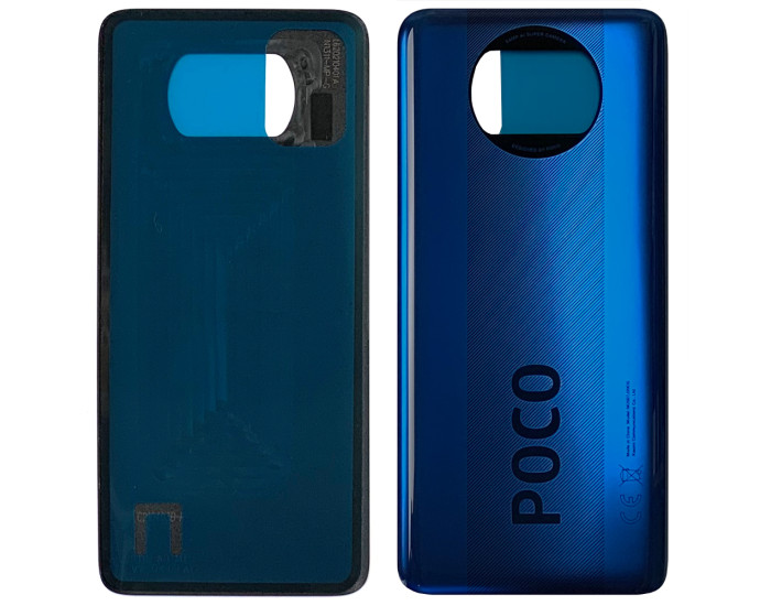 Задняя крышка корпуса для Xiaomi Poco X3, синяя
