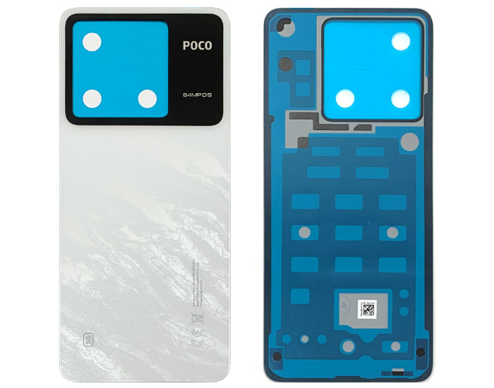 Задняя крышка корпуса для Xiaomi Poco X6, белая оригинал