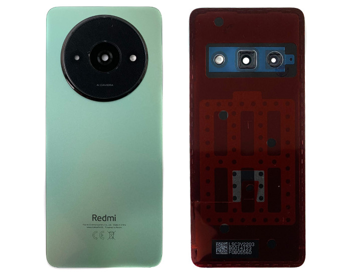 Задняя панель корпуса для Xiaomi Redmi A3, Green со стеклом камеры