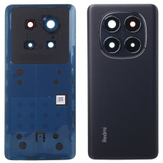 Задняя панель корпуса для Xiaomi Redmi Note 14 Pro 5G, черная со стеклом камеры (50MP)