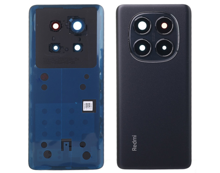 Задняя панель корпуса для Xiaomi Redmi Note 14 Pro 5G, черная со стеклом камеры (50MP)