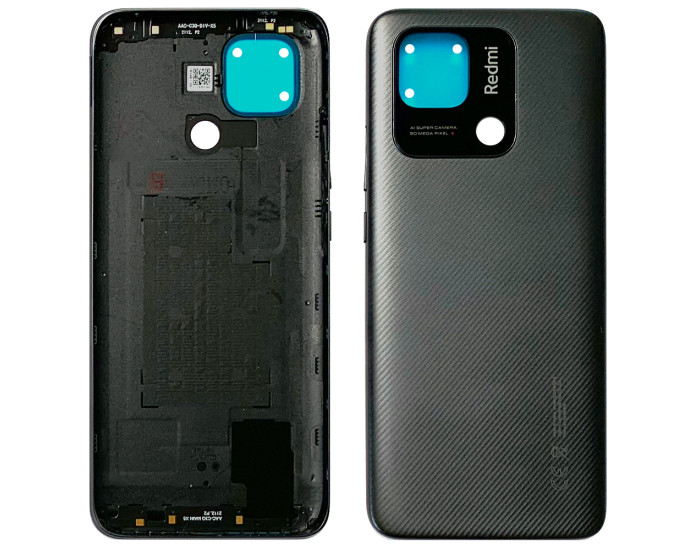 Задняя панель корпуса для Xiaomi Redmi 10C, черная оригинал