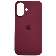 Чехол-силикон оригинал Full Soft Matte iPhone 16 (Бордовый / Plum)