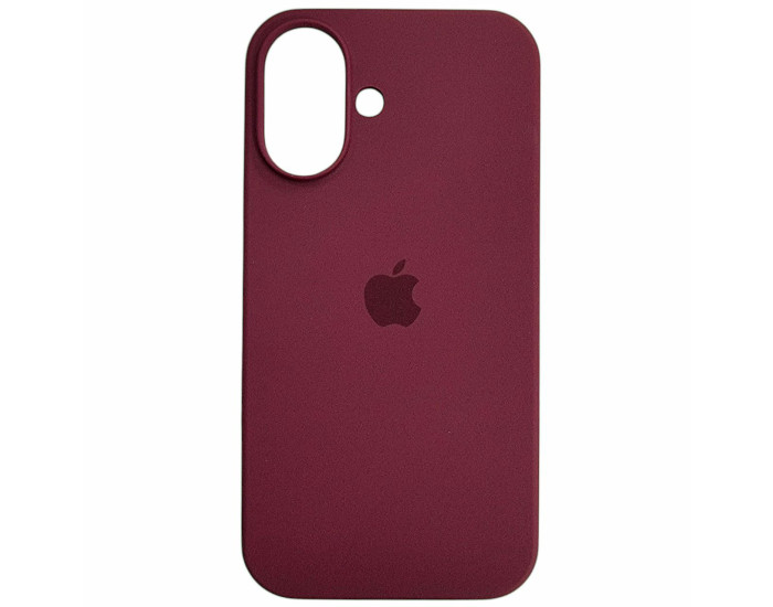 Чехол-силикон оригинал Full Soft Matte iPhone 16 (Бордовый / Plum)