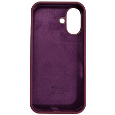 Чехол-силикон оригинал Full Soft Matte iPhone 16 (Бордовый / Plum)