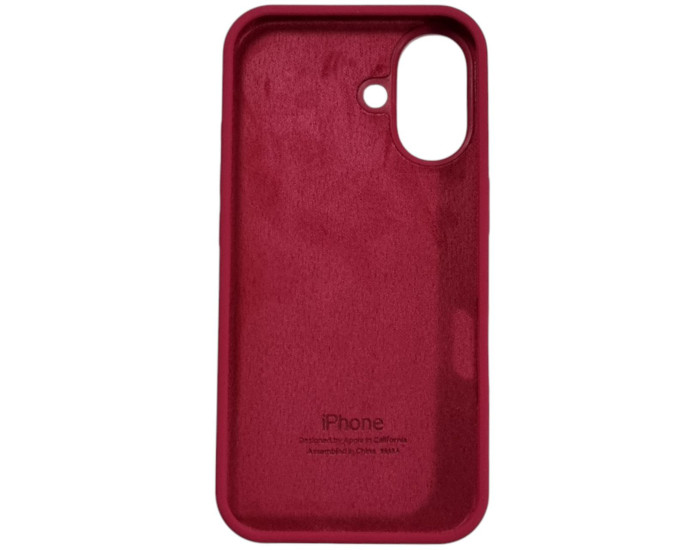 Чехол-силикон оригинал Full Camera Soft Matte iPhone 16 (Красный / Rose Red)
