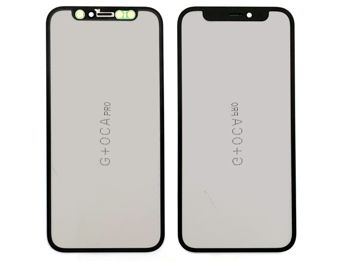 Скло фронтальне c OCA-пленкой iPhone 12 Mini, чорне, оригінал G+OCA Pro