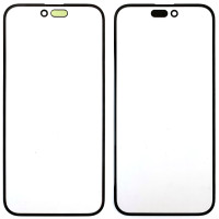 Скло фронтальне c OCA-пленкой iPhone 15 Plus, чорне з олеофобним покриттям, 0.8mm, 9H, оригінал G+OCA-PRo