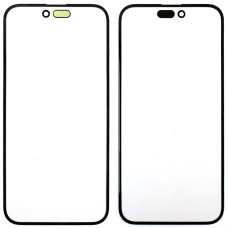 Скло фронтальне c OCA-пленкой iPhone 15 Plus, чорне з олеофобним покриттям, 0.8mm, 9H, оригінал G+OCA-PRo