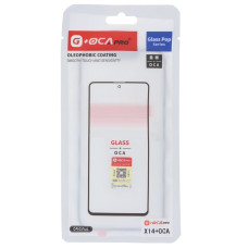 Скло фронтальне c OCA-пленкой iPhone 14, чорне, оригінал G+OCA-PRo