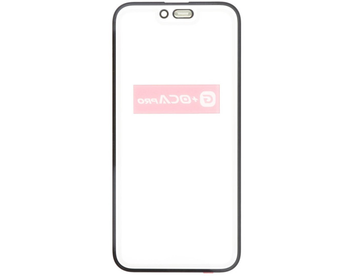 Скло фронтальне c OCA-пленкой iPhone 15 Plus, чорне, оригінал G+OCA-PRo