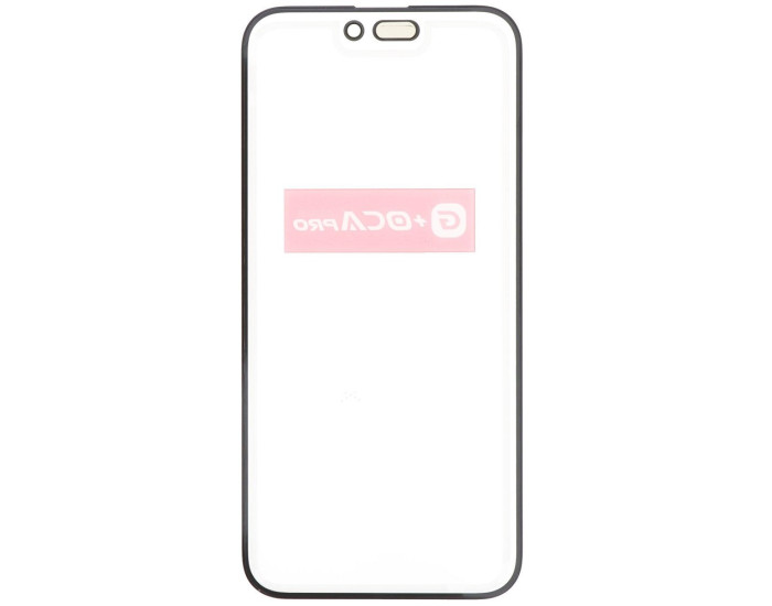 Стекло фронтальное c OCA-пленкой iPhone 15 Pro Max, черное, оригинал G+OCA-PRo