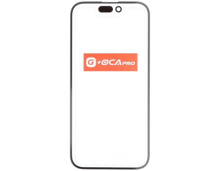 Скло фронтальне c OCA-пленкой iPhone 15, чорне, оригінал G+OCA-PRo