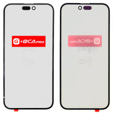 Скло фронтальне c OCA-пленкой iPhone 16 Pro Max, чорне, оригінал G+OCA PRo