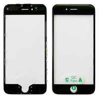 Стекло фронтальное c OCA-пленкой iPhone 6S, черное с рамкой, оригинал G+OCA-PRo