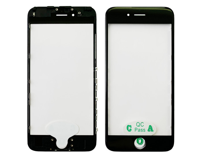 Скло фронтальне c OCA-пленкой iPhone 6S, чорне з рамкою, оригінал G+OCA-PRo