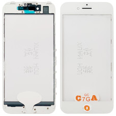 Скло фронтальне c OCA-пленкой iPhone 7, біле з рамкою, оригінал G+OCA-PRo