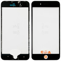 Стекло фронтальное c OCA-пленкой iPhone 8 Plus, черное с рамкой, оригинал G+OCA PRo