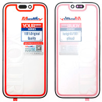 Стекло фронтальное c OCA-пленкой iPhone Air, черное без рамки, Musttby