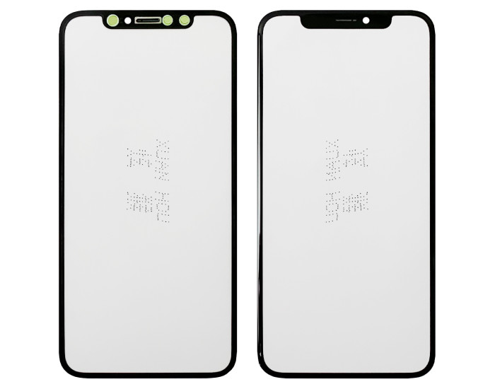 Скло фронтальне з OCA-пленкой iPhone X /XS, чорне з олеофобним покриттям, з сіткою динаміка, оригінал