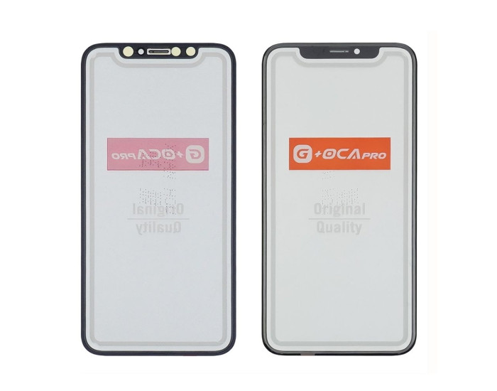 Скло фронтальне з OCA-пленкой iPhone X /XS, чорне, оригінал G+OCA PRo
