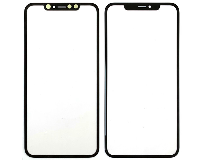 Скло фронтальне з OCA-пленкой iPhone XS Max, чорне з олеофобним покриттям, з сіткою динаміка, оригінал